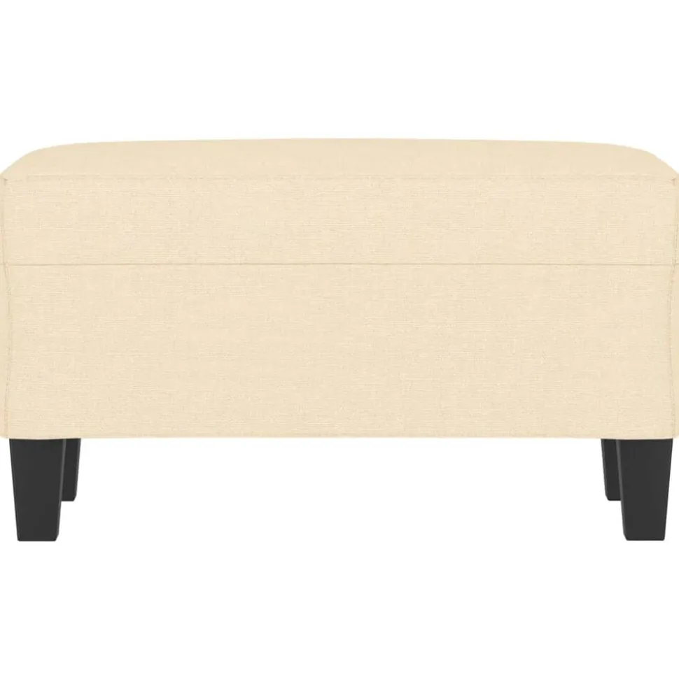 vidaXL Bankje 70x35x41 cm stof crèmekleurig