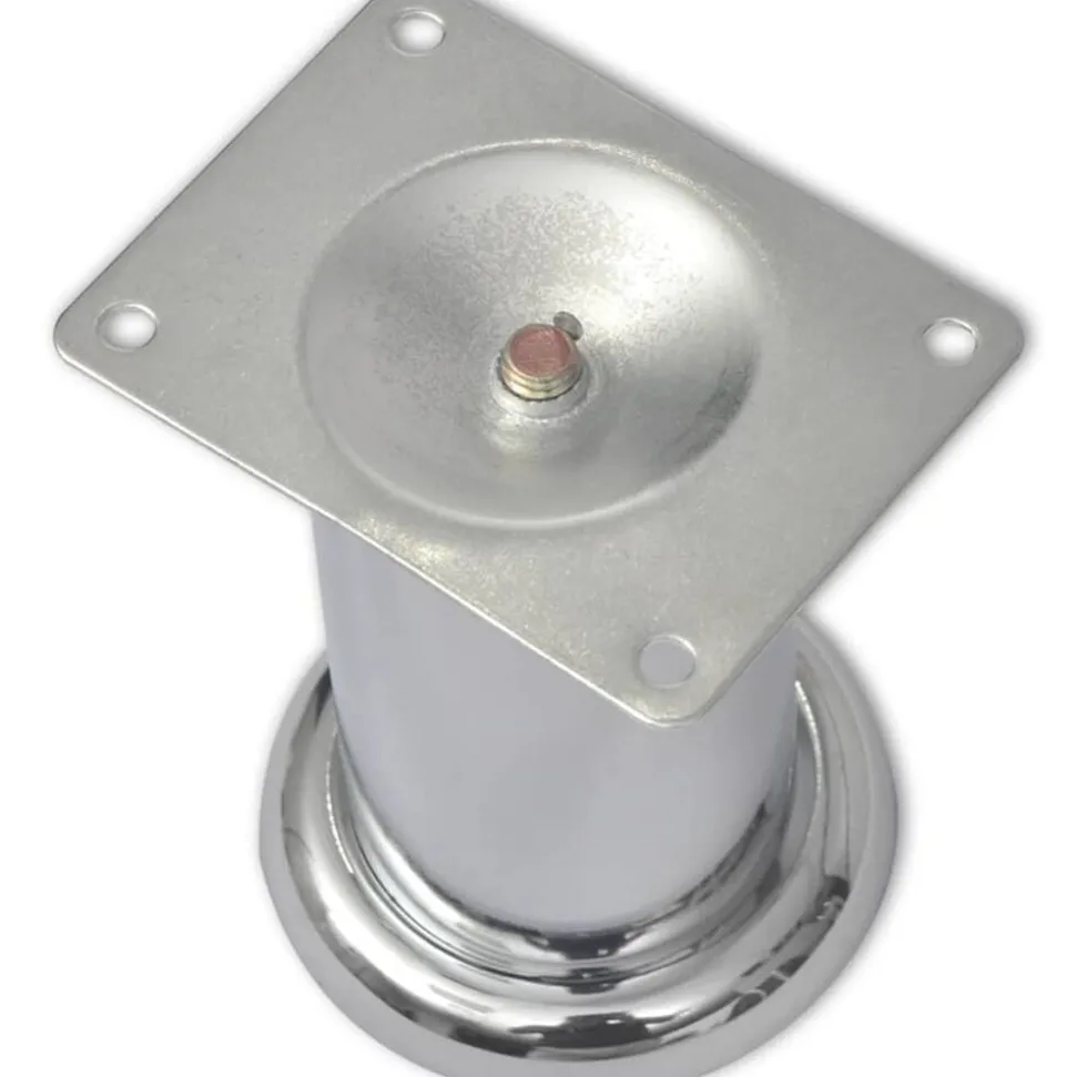 vidaXL Bankpoten rond 8 st 60 mm chroomkleurig