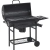 vidaXL Barbecuevat met wielen en schappen 115x85x95 cm staal zwart