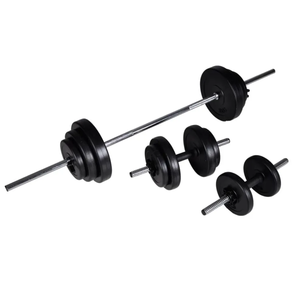 vidaXL Barbell- en dumbbellset 30,5 kg