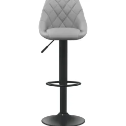 vidaXL Barkruk fluweel lichtgrijs