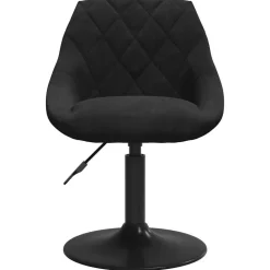 vidaXL Barkruk fluweel zwart