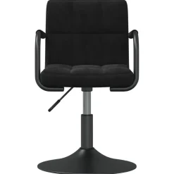 vidaXL Barkruk fluweel zwart