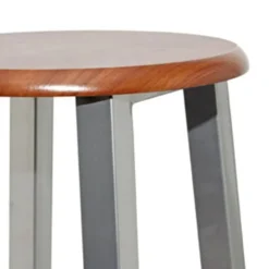 vidaXL Barkrukken 4 st MDF bruin en zilver