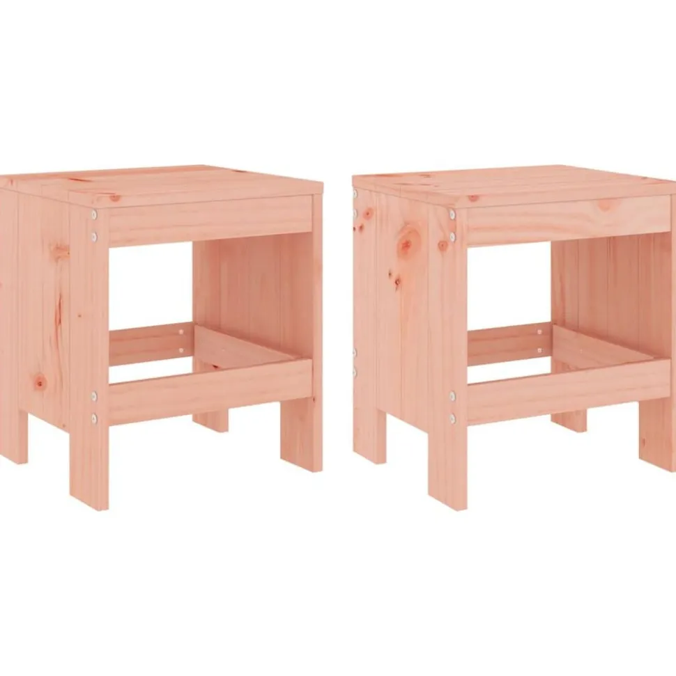 vidaXL Barkrukken 2 st 40x36x45 cm massief douglashout