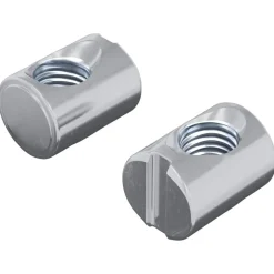 vidaXL Barrel Moer 2 pcs Zilver M6 x 13 mm IJzer