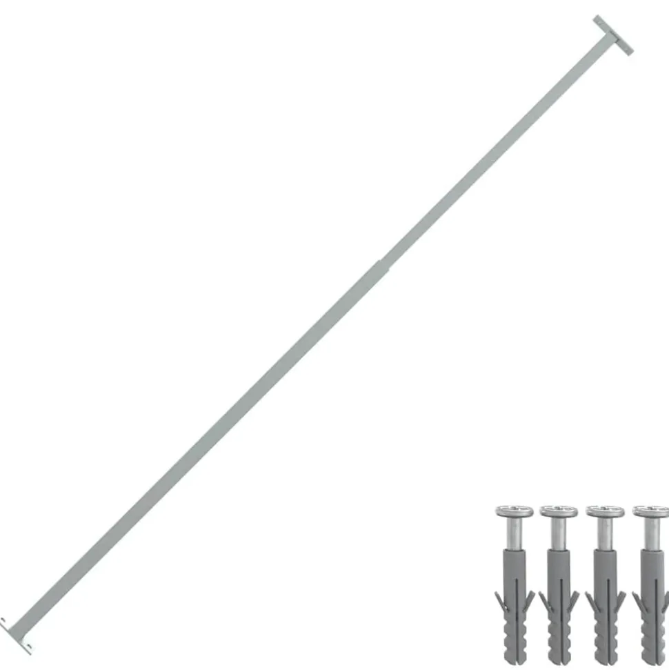 vidaXL Barrièrestang verstelbaar 710-1200 mm