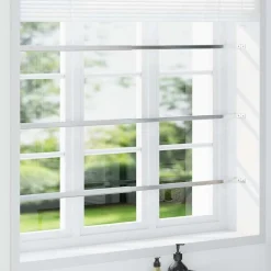 vidaXL Barrièrestangen verstelbaar 3 st 710-1200 mm