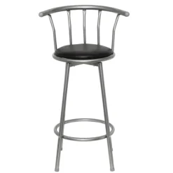 vidaXL Barstoelen 2 st kunstleer zwart