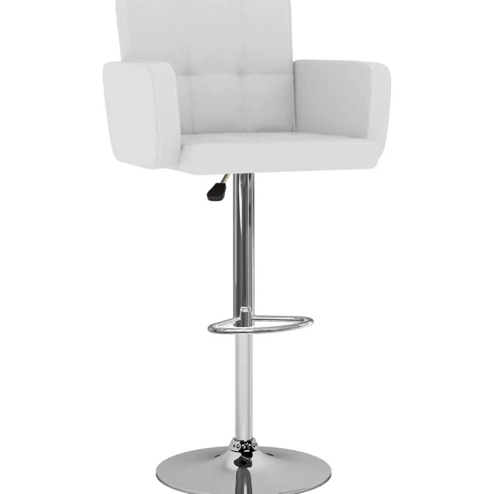 vidaXL Barstoelen 2 st kunstleer wit