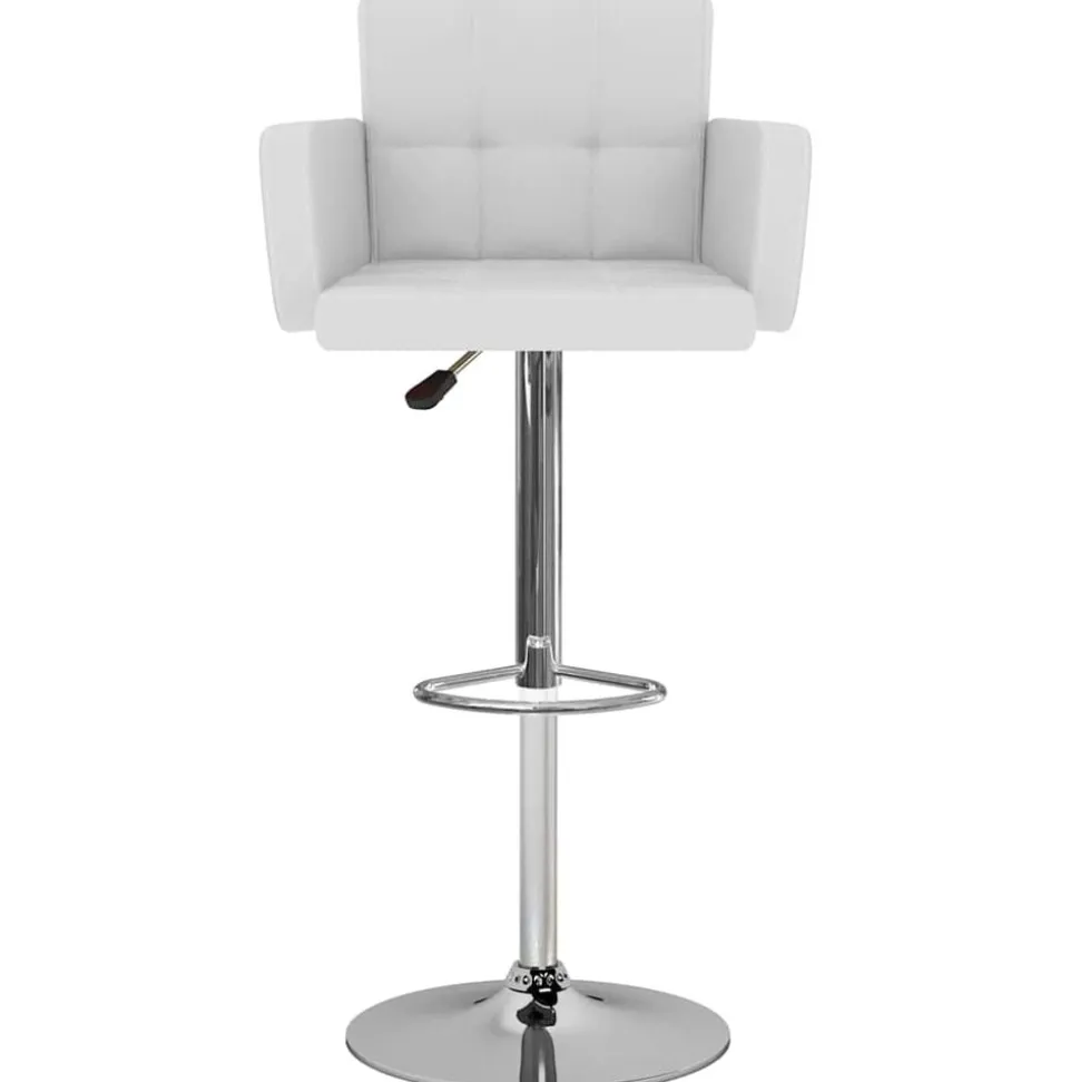 vidaXL Barstoelen 2 st kunstleer wit