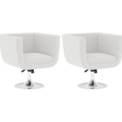 vidaXL Barstoelen 2 st kunstleer wit