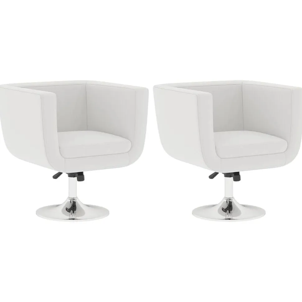 vidaXL Barstoelen 2 st kunstleer wit