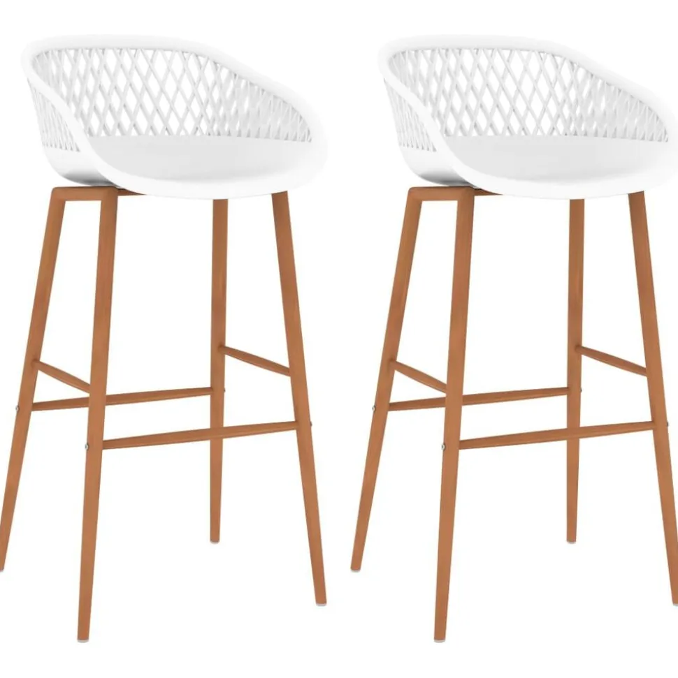 vidaXL Barstoelen 2 st wit