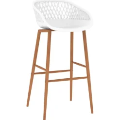 vidaXL Barstoelen 2 st wit