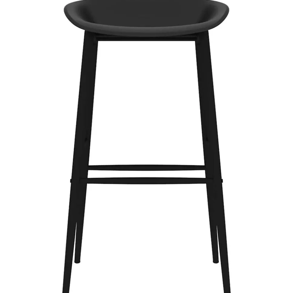 vidaXL Barstoelen 2 st zwart