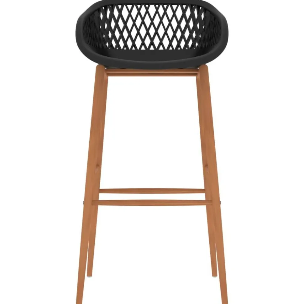 vidaXL Barstoelen 2 st zwart