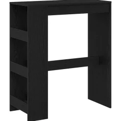 vidaXL Bartafel met rekken Zwarte eik 90x40x103,5 cm bewerkt hout