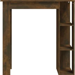 vidaXL Bartafel met schap 102x50x103,5 cm bewerkt hout gerookt eiken
