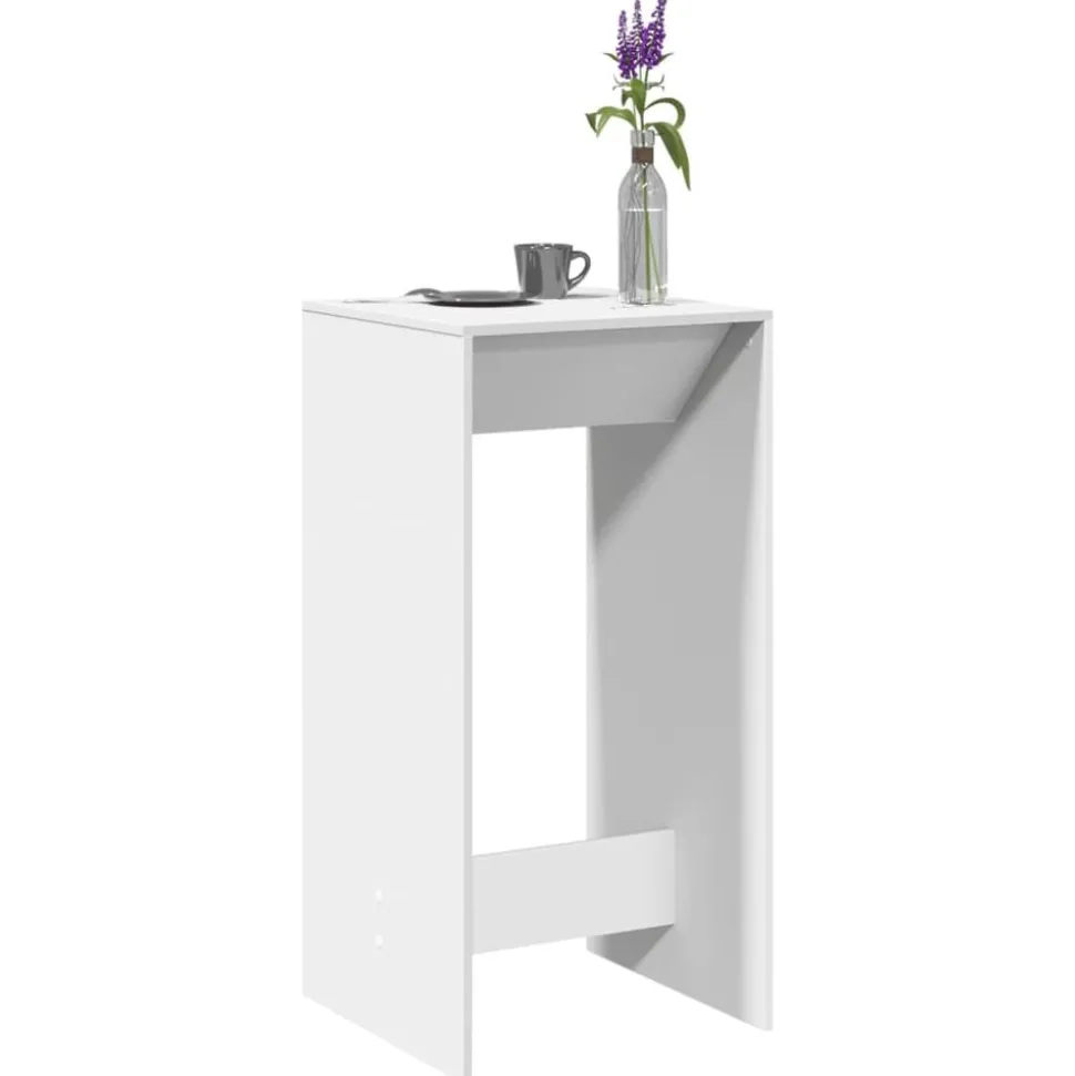 vidaXL Bartafel 51x50x103,5 cm bewerkt hout wit