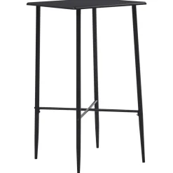 vidaXL Bartafel 60x60x111 cm MDF zwart