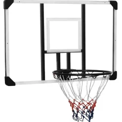vidaXL Basketbalbord 106x69x3 cm polycarbonaat transparant