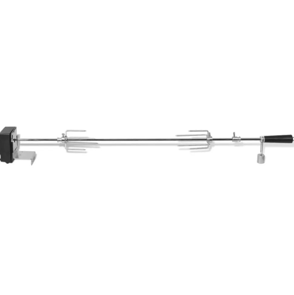 vidaXL BBQ Draaispit met motor staal 1000 mm