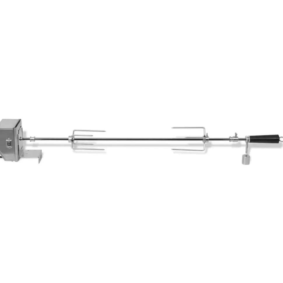 vidaXL BBQ Draaispit met professionele motor staal 900 mm