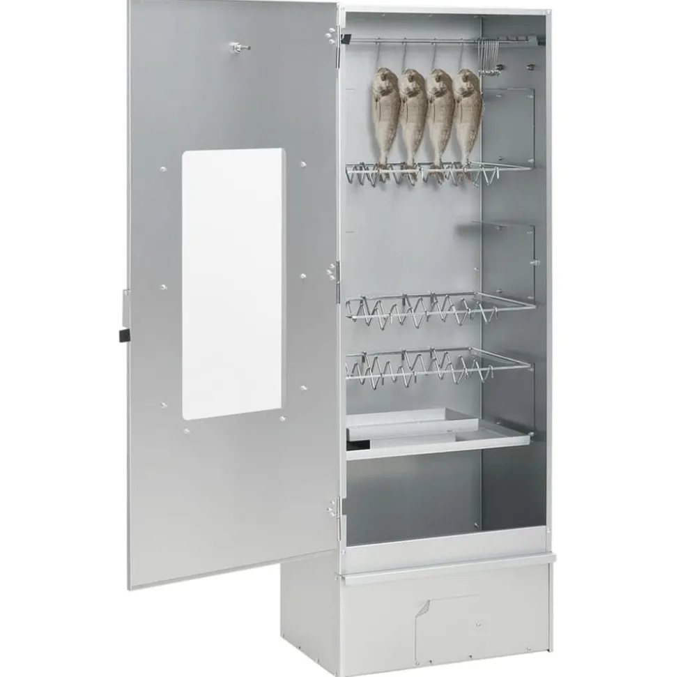vidaXL BBQ-rookoven met koude rookgenerator gegalvaniseerd staal