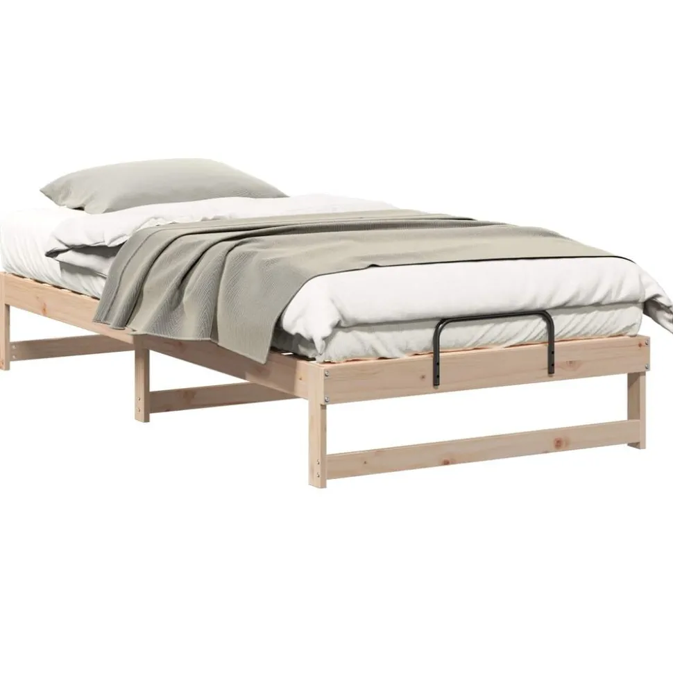 vidaXL Bedframe Bruin 100 x 200 cm Massief grenenhout