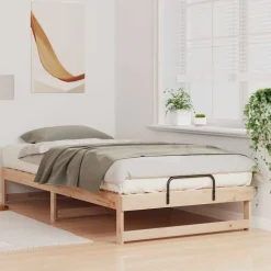 vidaXL Bedframe Bruin 100 x 200 cm Massief grenenhout