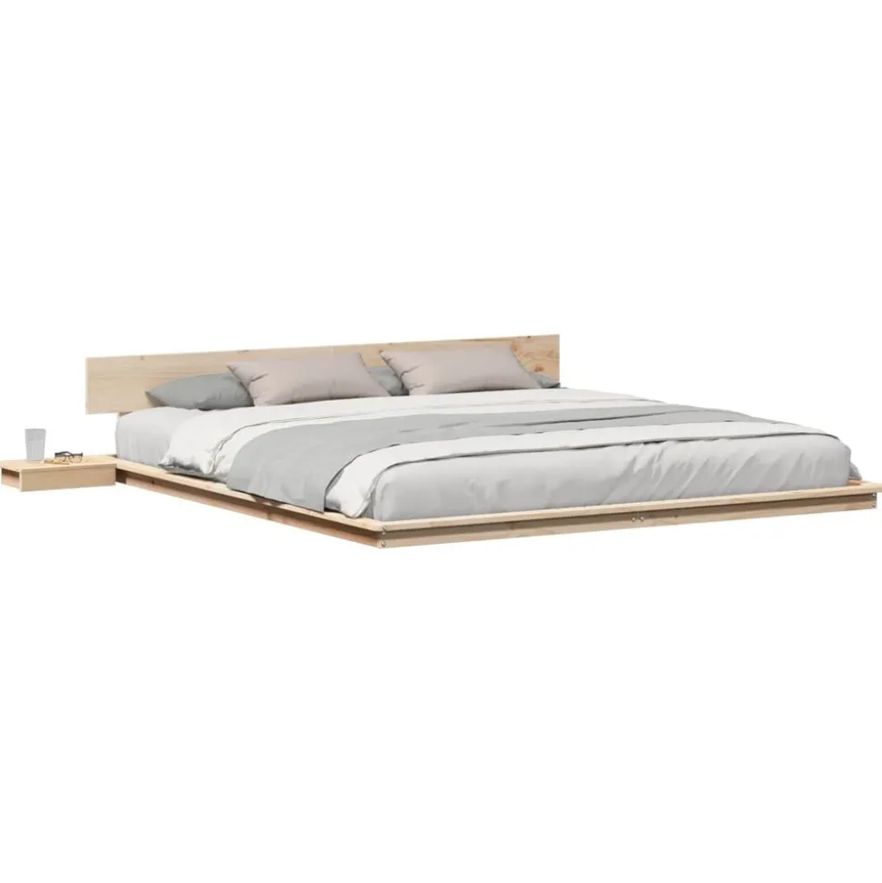 vidaXL Bedframe Bruin 200 x 200 cm Hout