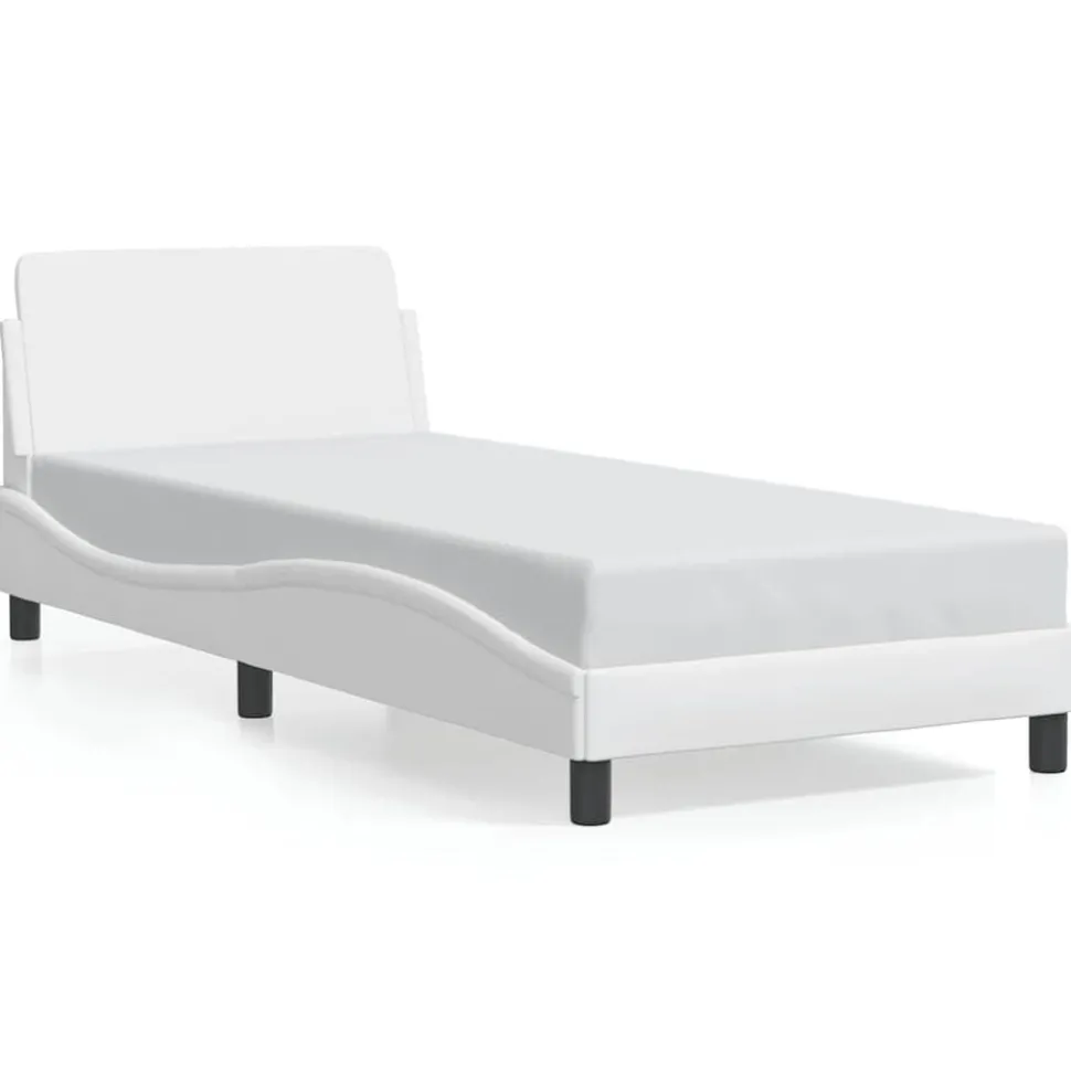 vidaXL Bedframe "Dover" kunstleer wit 80x200 cm