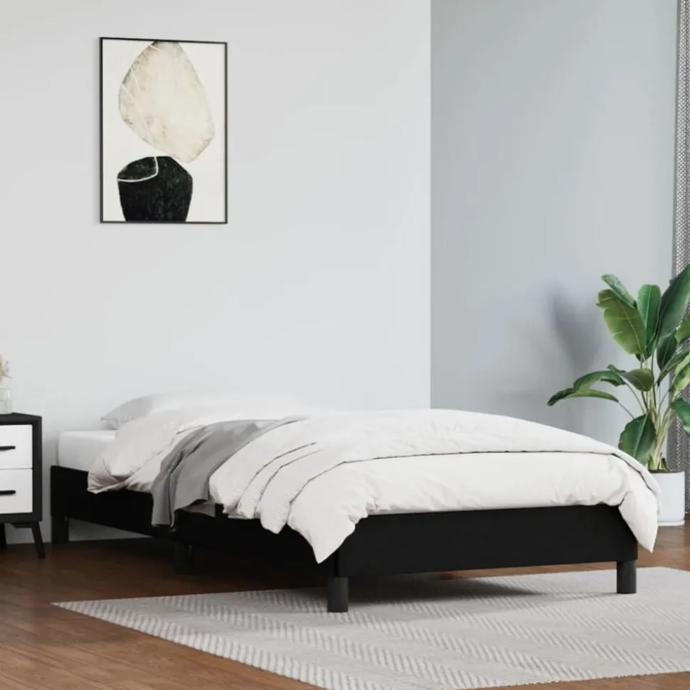 vidaXL Bedframe kunstleer zwart 80x200 cm