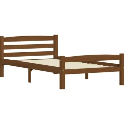 vidaXL Bedframe massief grenenhout honingbruin 90x200 cm