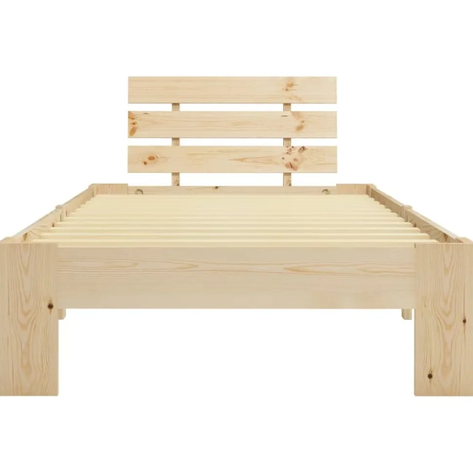 vidaXL Bedframe massief grenenhout 90x200 cm