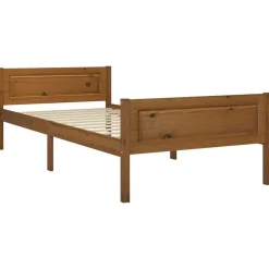 vidaXL Bedframe massief grenenhout honingbruin 100x200 cm