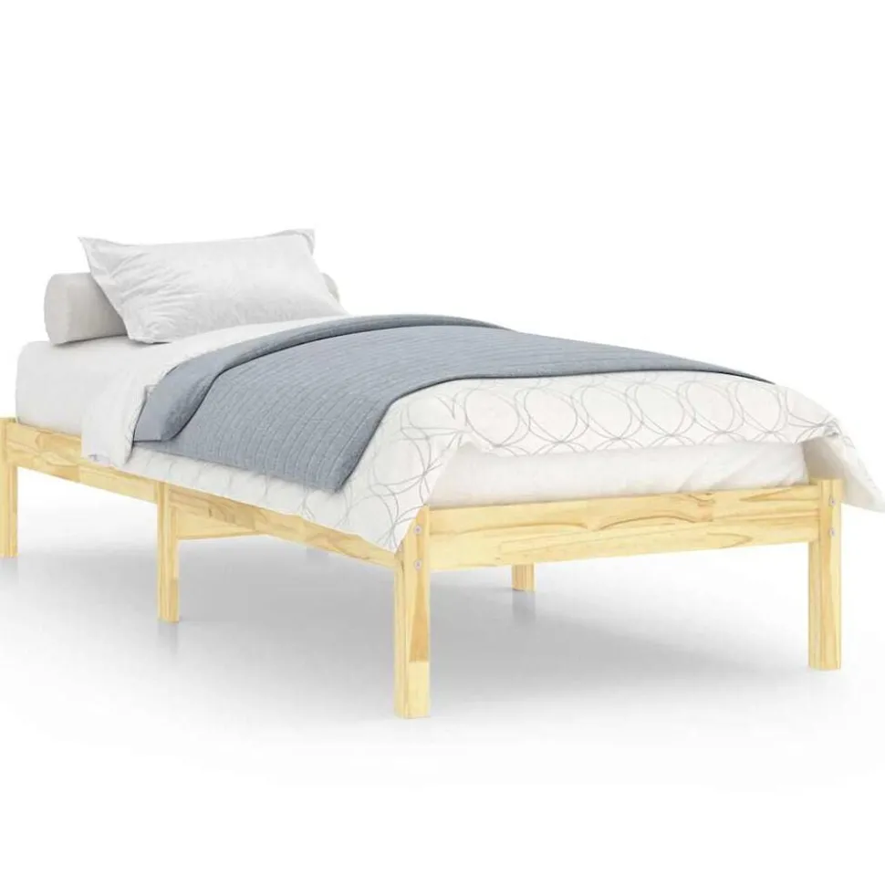 vidaXL Bedframe massief hout 75x190 cm