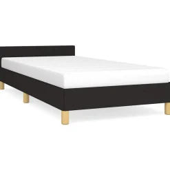 vidaXL Bedframe met hoofdeinde zonder matras 80x200 cm stof zwart