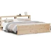 vidaXL Bedframe met hoofdbord massief grenenhout 200x200 cm