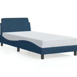 vidaXL Bedframe met hoofdeinde "Dover" 80x200 cm stof blauw