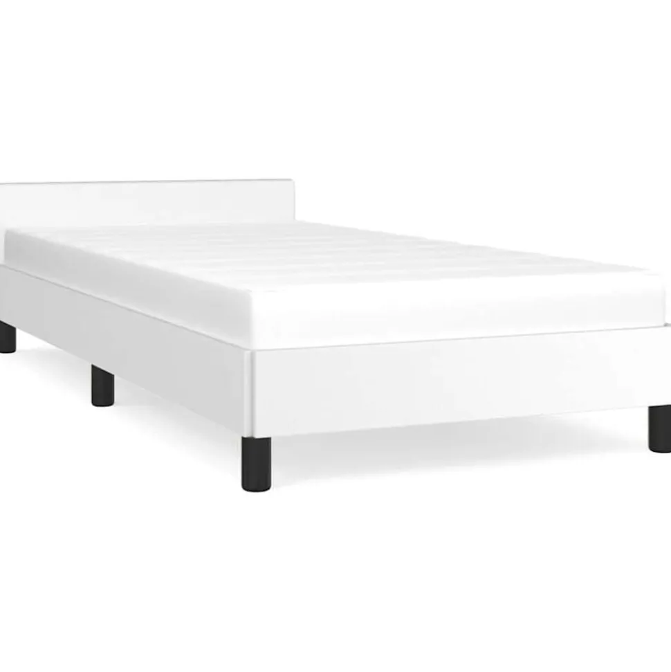 vidaXL Bedframe met hoofdeinde zonder matras 80x200 cm wit