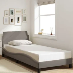 vidaXL Bedframe met hoofdeinde "Dover" 80x200 cm stof taupe