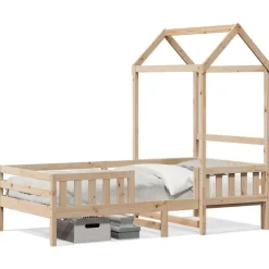 vidaXL Bedframe met huisje massief grenenhout 100x200 cm