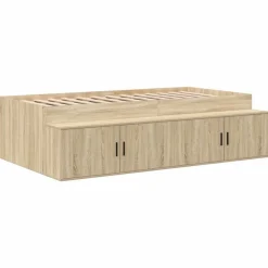 vidaXL Bedframe met lade Sonoma Eiken 90 x 200 cm Bewerkt hout
