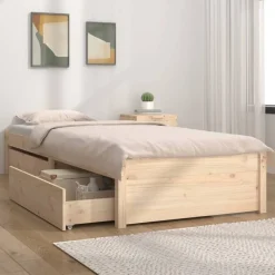 vidaXL Bedframe met lades 75x190 cm