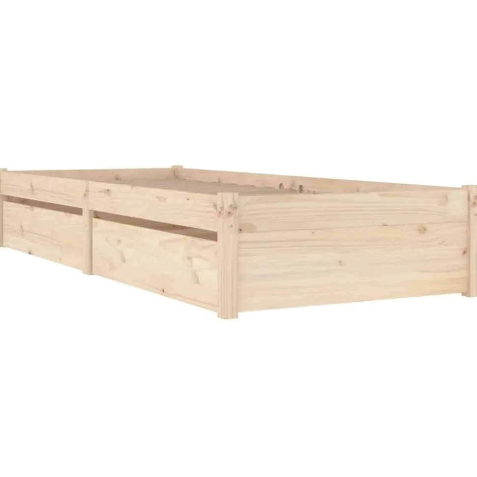 vidaXL Bedframe met lades 75x190 cm