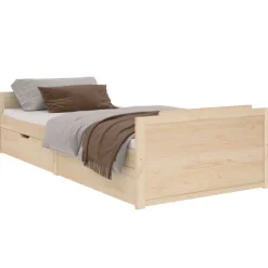 vidaXL Bedframe met lades massief grenenhout 90x200 cm