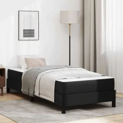 vidaXL Bedframe met matras Zwart 80 x 200 cm Stof