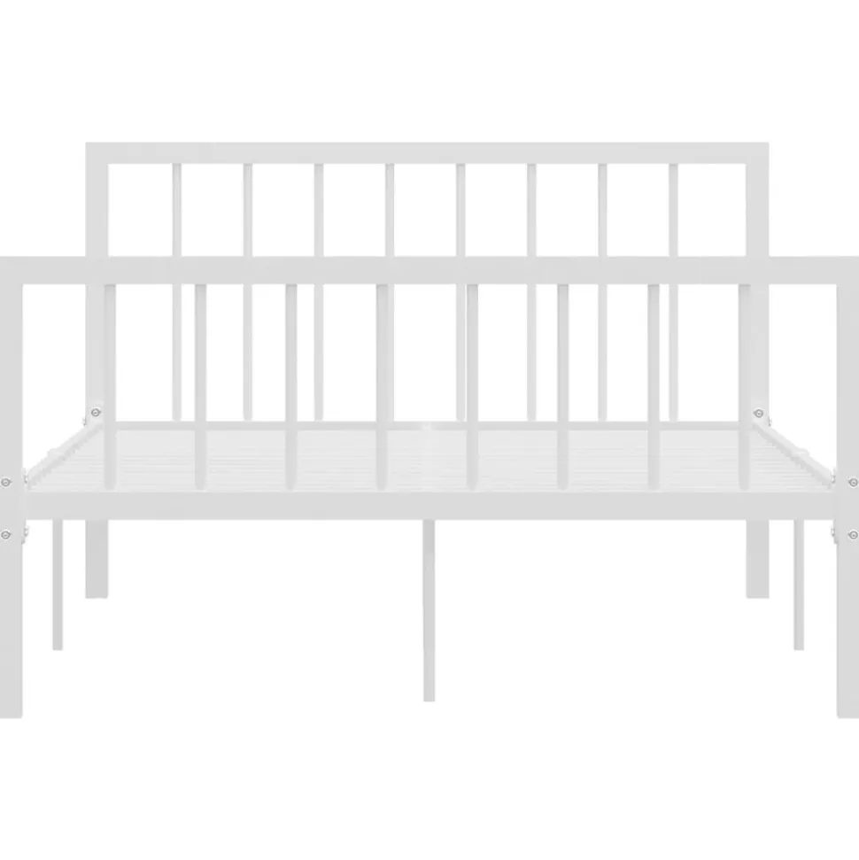 vidaXL Bedframe metaal wit 120x200 cm
